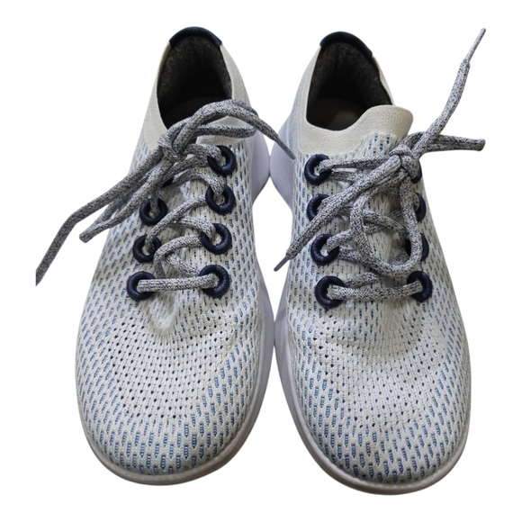 Allbirds Tree Dasher 2 Blue and White Knit Sneakers - Picture 6 of 10